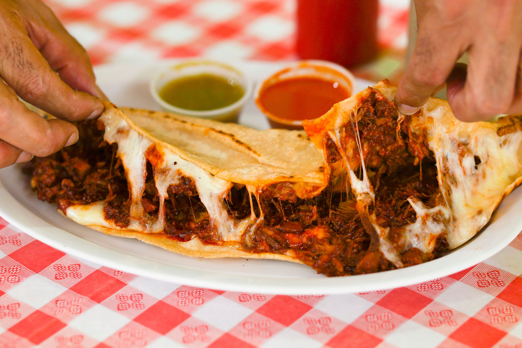 beef tinga quesadilas 
