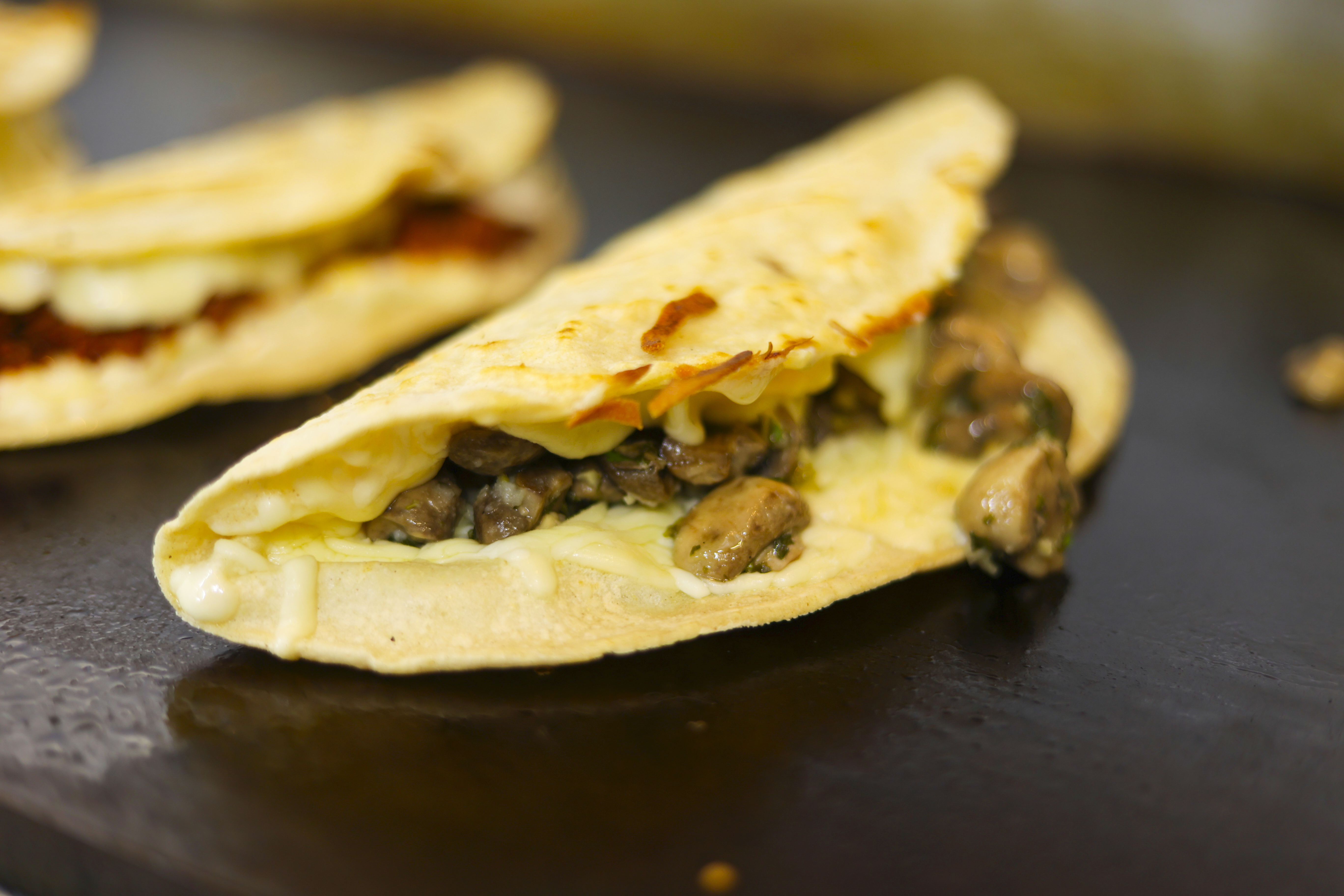 mushroom quesadilla